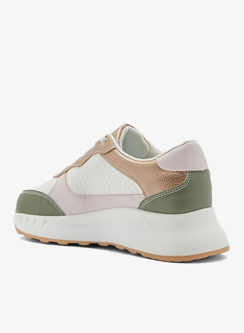 جينجر حذاء رياضي برباط بتصميم كتل ألوان